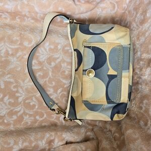 Stylish Blue and Cream Women's Bag
